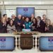 Sir Sean Connery and Principal Louise Richardson at the New York Stock Exchange